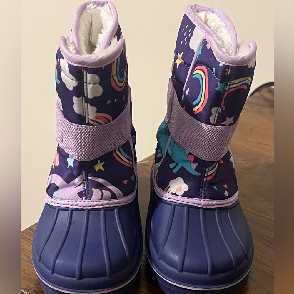 Children’s Place Toddler Dinosaur Heart Rainbow Snowboots